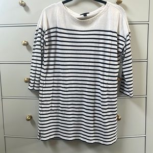 J Crew Striped Boatneck Tunic size M
